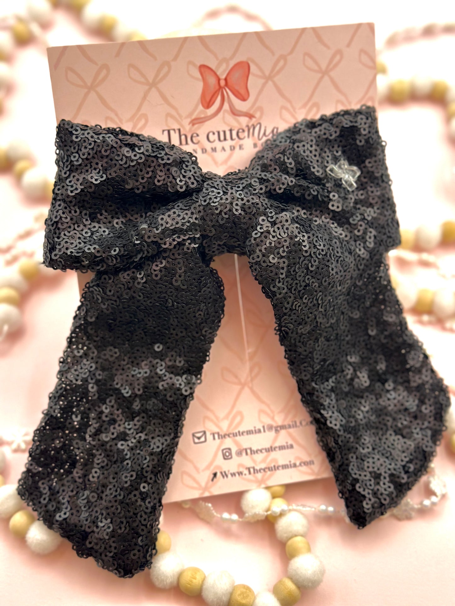 Sequin bow