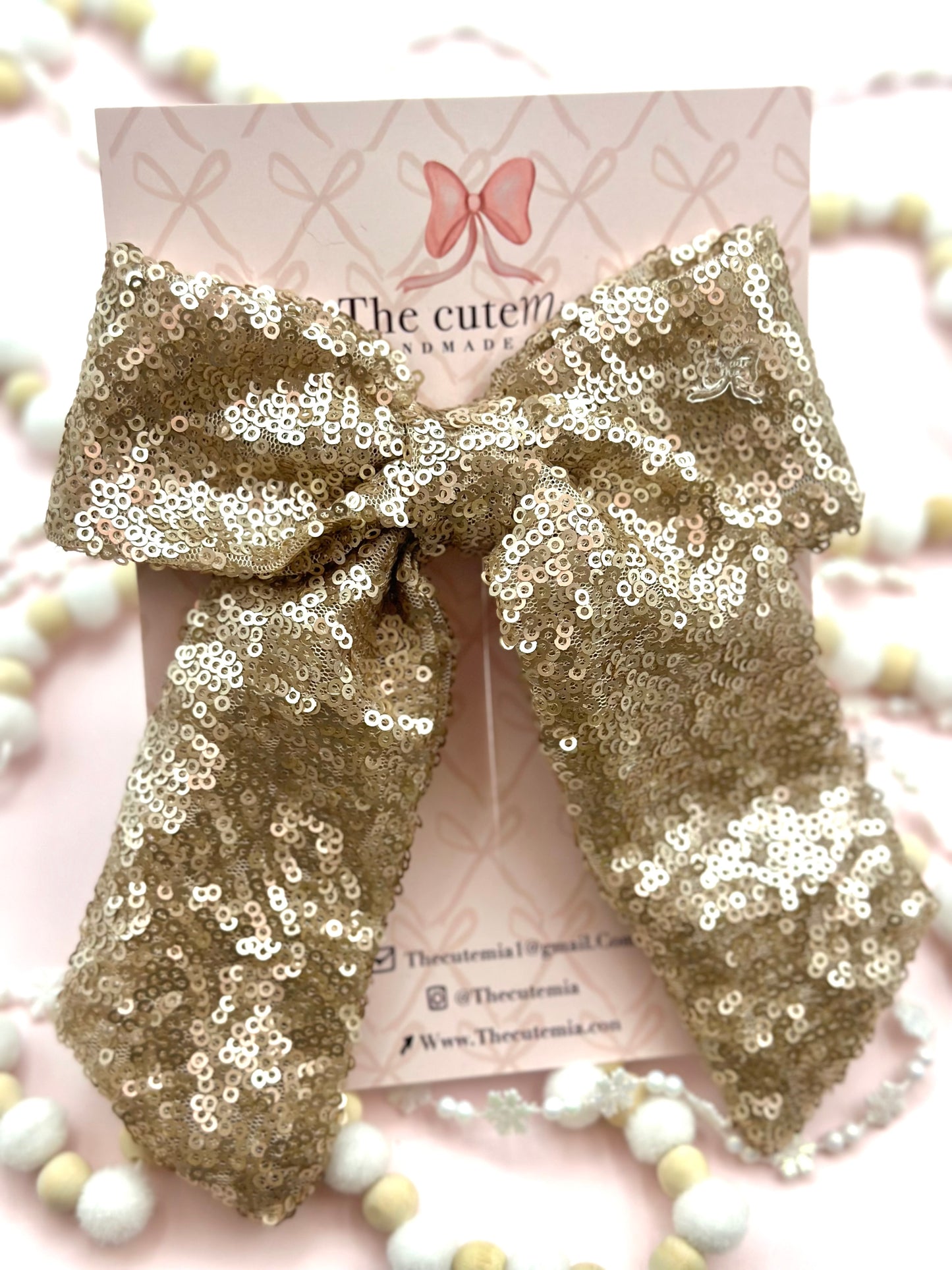 Sequin bow