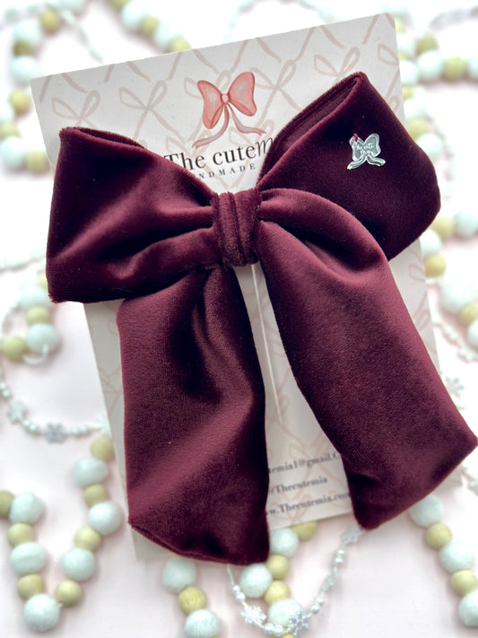 Suede bow