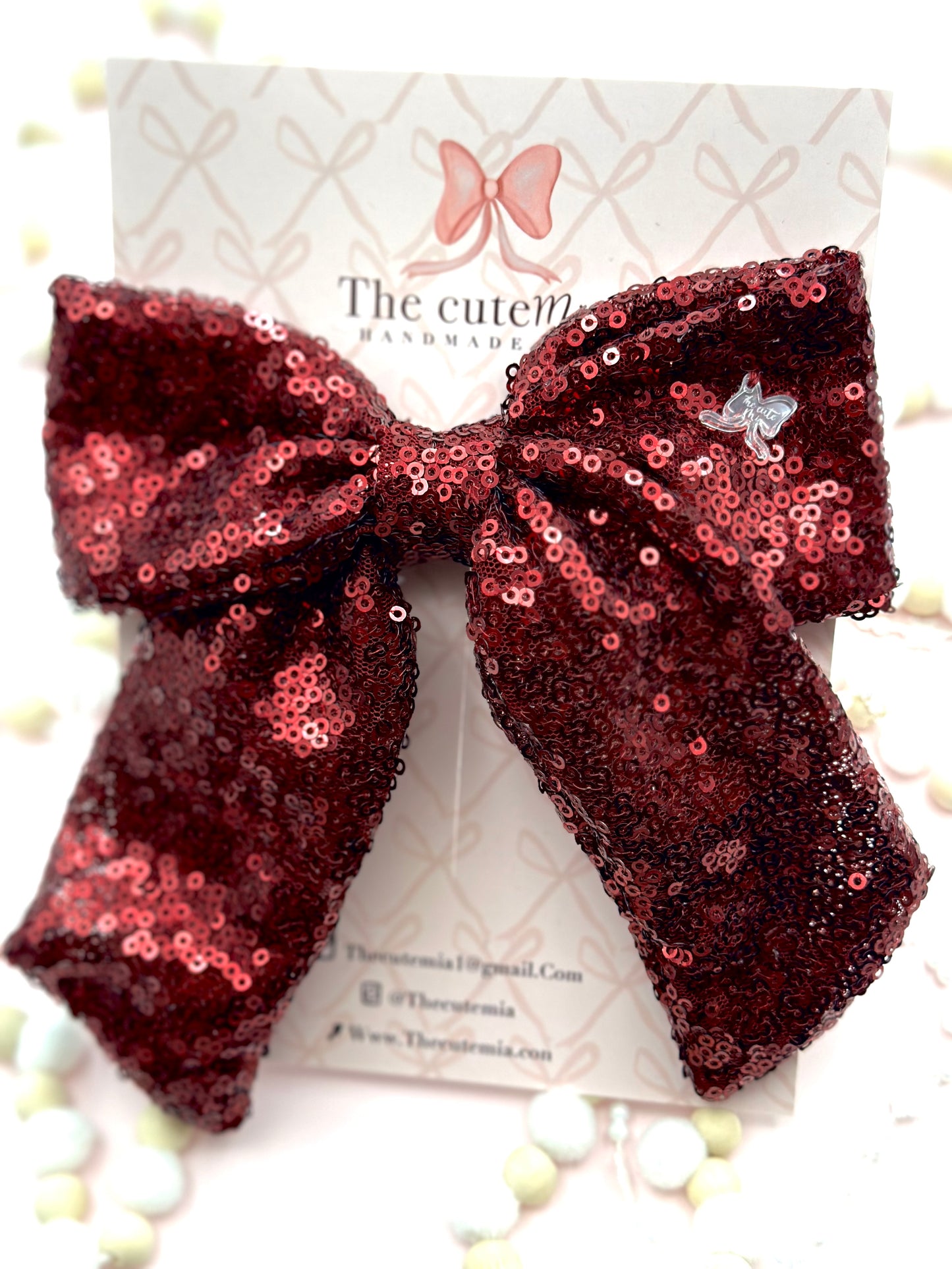 Sequin bow